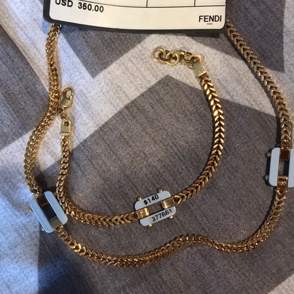 Fendi Jewelry Fendi Necklace And Bracelet Set Poshmark fendi necklace and bracelet set